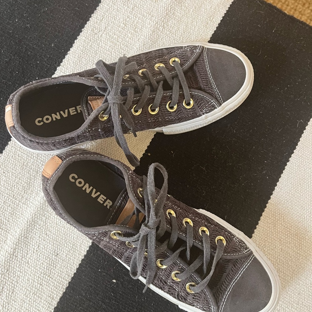 Converse Charcoal Canvas Sneakers